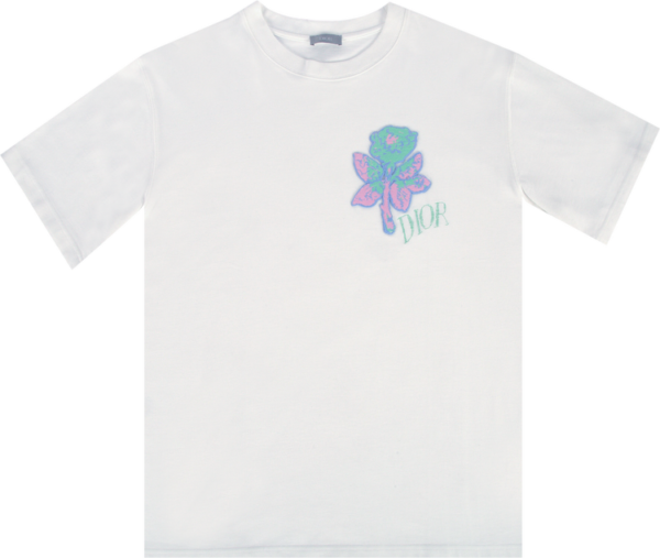 Dior Short-sleeve Foxton Rose T-shirt ‘white’