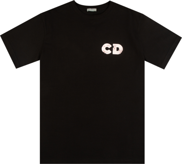 Dior X Daniel Arsham Eroded ‘cd’ & Basketball 3d Print Tee ‘black’