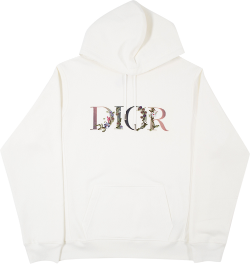 Dior Flowers Embroidered Hoodie ‘white’