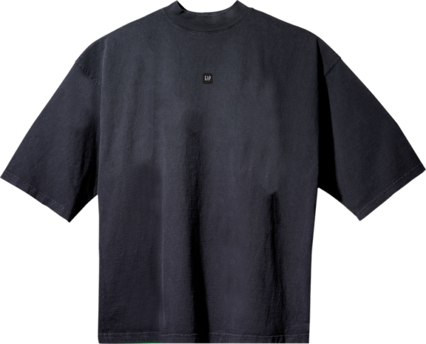 Yeezy Gap Engineered By Balenciaga Logo 3/4 Sleeve Tee ‘washed Black’
