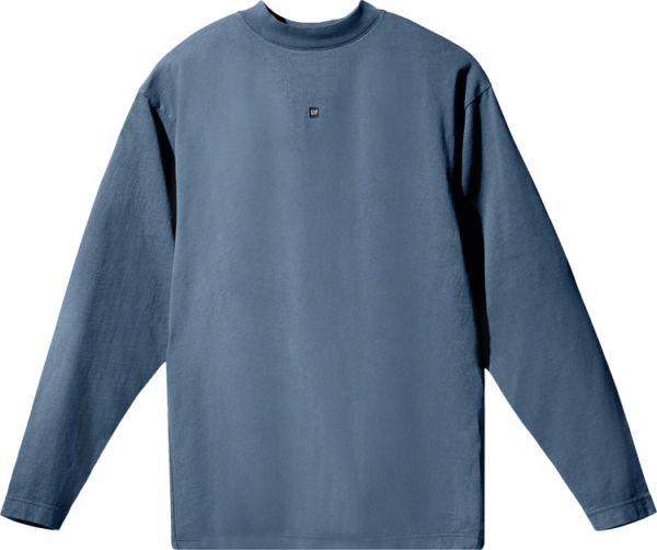 Yeezy Gap Engineered By Balenciaga Logo Long-sleeve Tee ‘dark Blue’