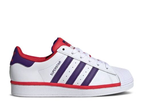 ADIDAS SUPERSTAR ‘WHITE COLLEGIATE PURPLE SCARLET’