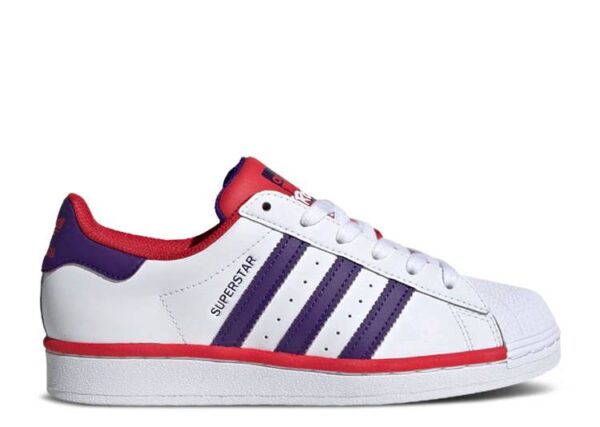 ADIDAS SUPERSTAR ‘WHITE COLLEGIATE PURPLE SCARLET’