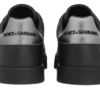 Calfskin nappa Portofino sneakers with crown patch Black