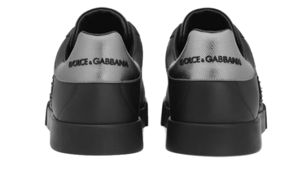Calfskin nappa Portofino sneakers with crown patch Black