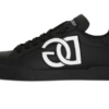 Calfskin Portofino sneakers with DG logo Black