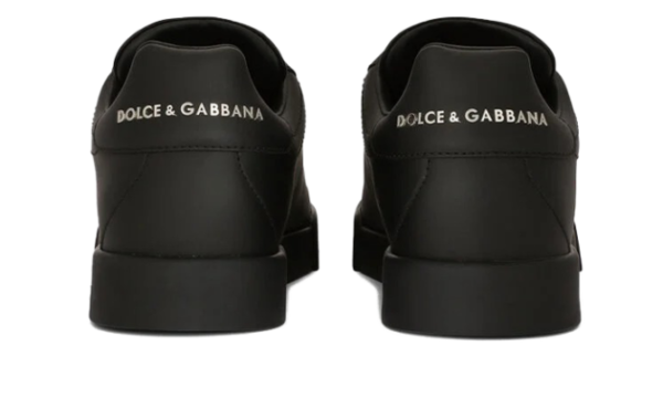 Calfskin Portofino sneakers with DG logo Black