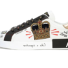 Portofino sneakers in printed nappa calfskin with patch White