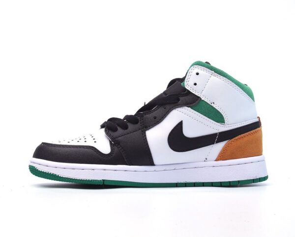 Air Jordan 1 Mid White Orange Green