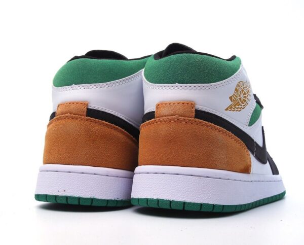 Air Jordan 1 Mid White Orange Green