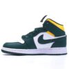 Air Jordan 1 Mid White Orange Green