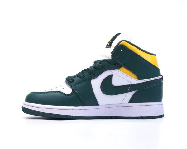 Air Jordan 1 Mid White Orange Green