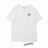 Camiseta Off-White Oversize Blanca Pintura