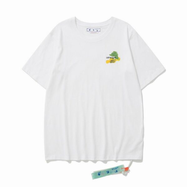Camiseta Off-White Oversize Blanca Pintura