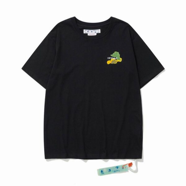 Camiseta Off-White Oversize Negra Pintura