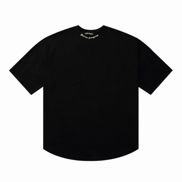 Camiseta Palm Angels Negra y Fluorescente