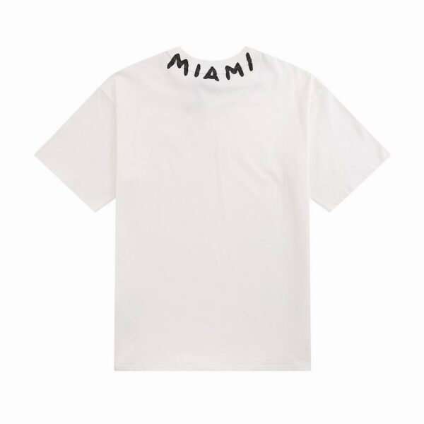 Camiseta Palm Angels Blanca Cuello
