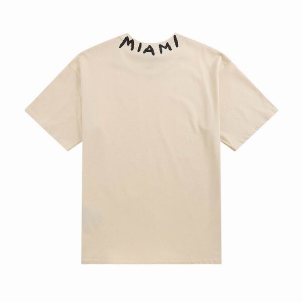 Camiseta Palm Angels Beige Cuello
