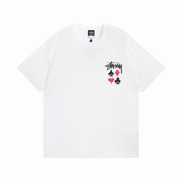Camiseta STÜSSY Blanca POKER
