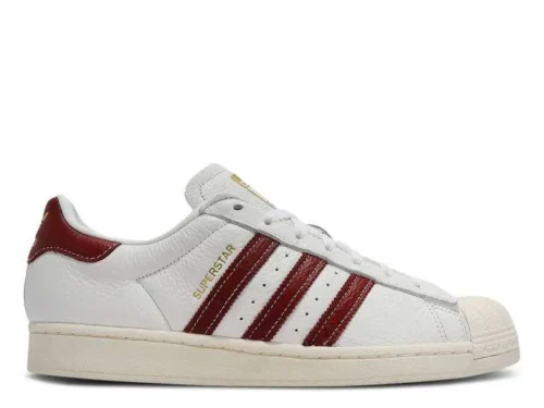 ADIDAS SUPERSTAR ‘WHITE COLLEGIATE BURGUNDY’