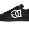 Calfskin Portofino sneakers with DG logo Black