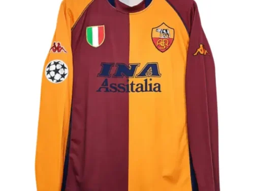 Camiseta retro AS Roma 00/01 1ª equipación manga larga