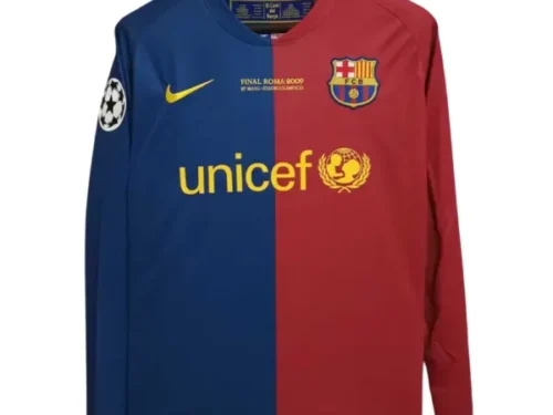 Camiseta retro FC Barcelona 08/09 1ª equipación – Edición Final Champions (Manga larga)