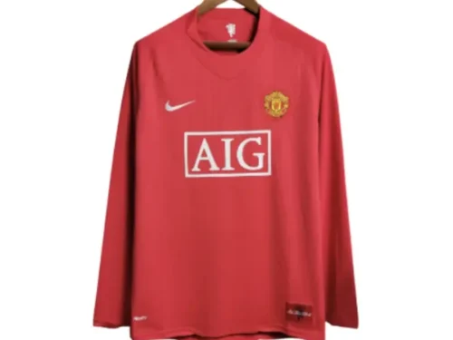 Camiseta Retro Manchester United 08/09 Manga Larga