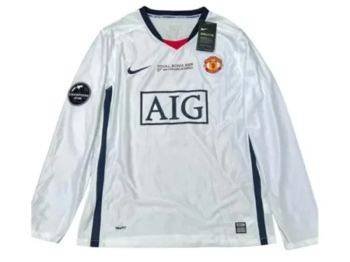 Camiseta Retro Manchester United 08/09 manga larga – Edición Final Champions League