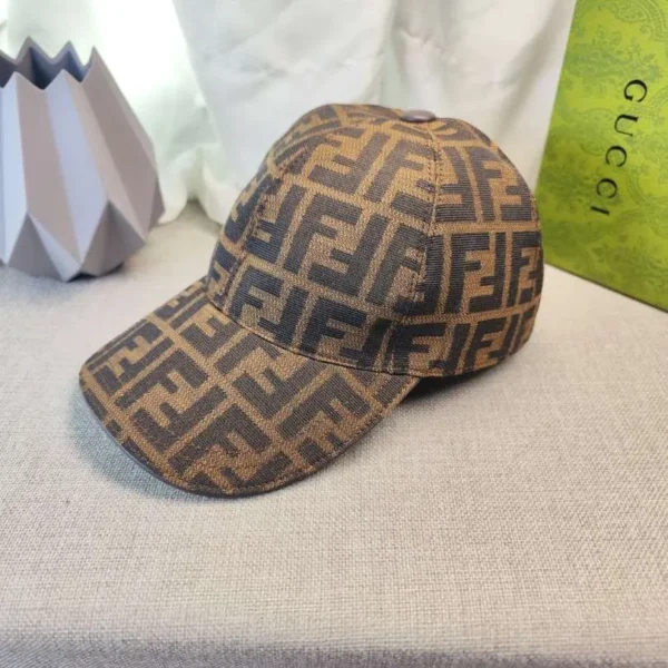 Cap Fendi Brown Monogram Adjustable FE001