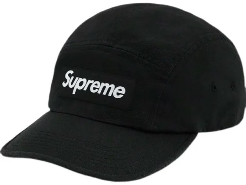 Cap Supreme Washed Chino Twill Camp Black