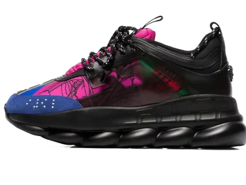 Chain Reaction Blue Black Fuchsia