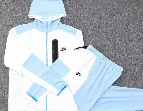 Conjunto Nike Sportswear Tech Fleece Azul e Branco