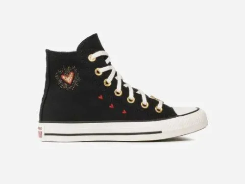 Converse All Star- Valentines Negras
