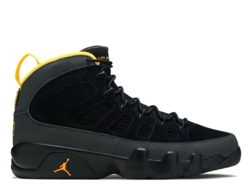 JORDAN RETRO 9 ‘DARK CHARCOAL UNIVERSITY GOLD’
