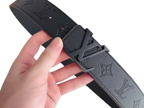 Louis Vuitton LV Monogram Belt Black LV044