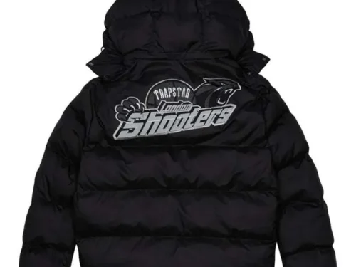 Shooters Hooded Black Reflective Puffer
