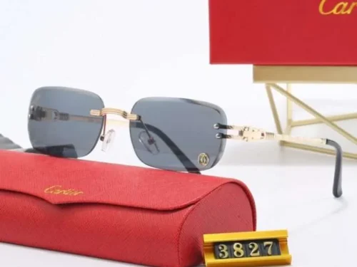 Sunglasses Cartier Gold Rimless Gradient CTR002