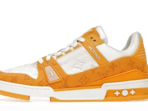 Trainer Yellow Monogram Denim White